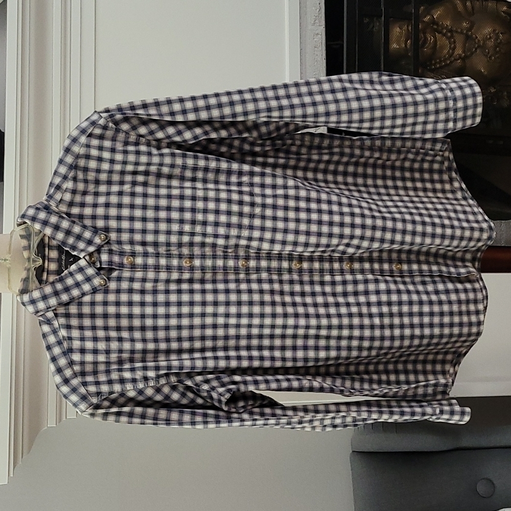 EDDIE BAUER Plaid Button Down Shirt Size Large